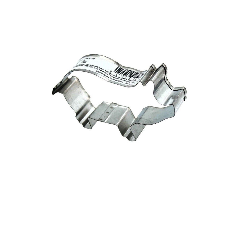 R&M International Pig Cookie Cutter Tinplated Steel Silver Farm Animal 1227